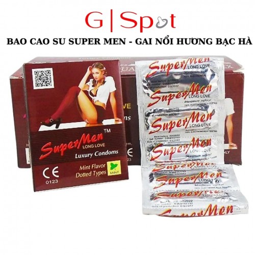 Bao Cao Su Super Men Chính Hãng, Gai Nổi Hương Bạc Hà