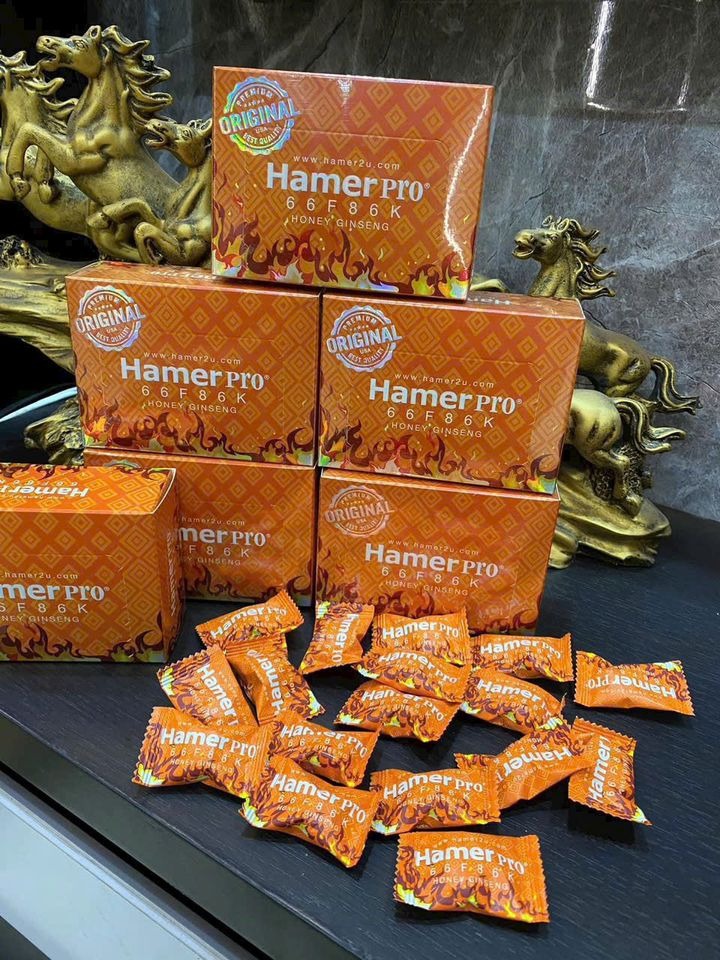 Kẹo Sâm Hamer Vị Mật Ong - Hộp 33 Viên - Tăng Cường Sinh Lý Nam Giới